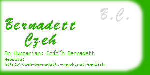 bernadett czeh business card